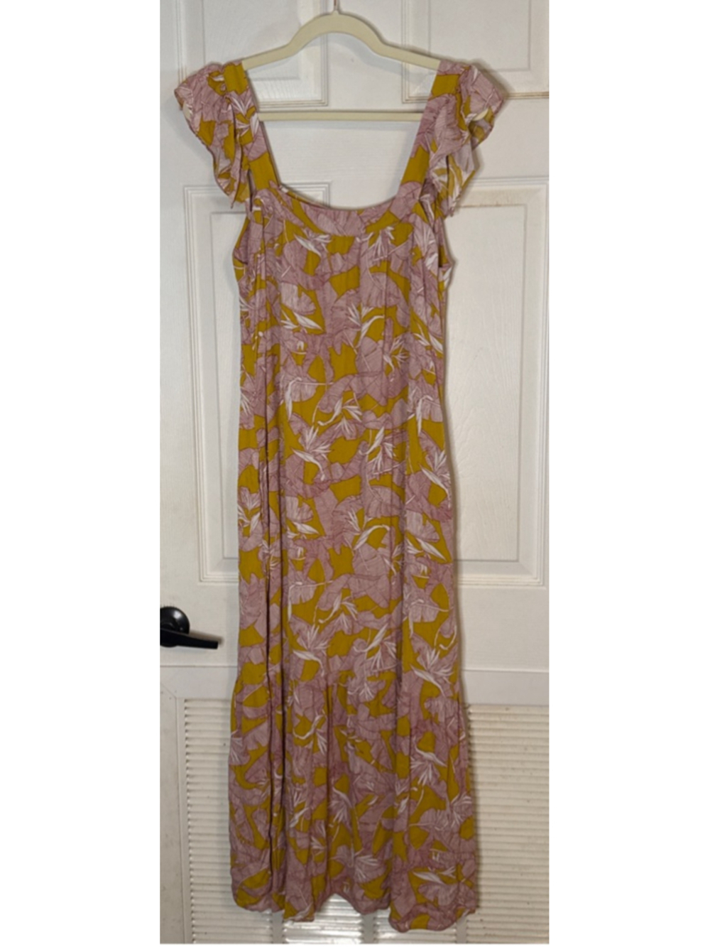 Knox Rose Pink & Yellow Floral Maxi Dress M - Picture 3 of 4